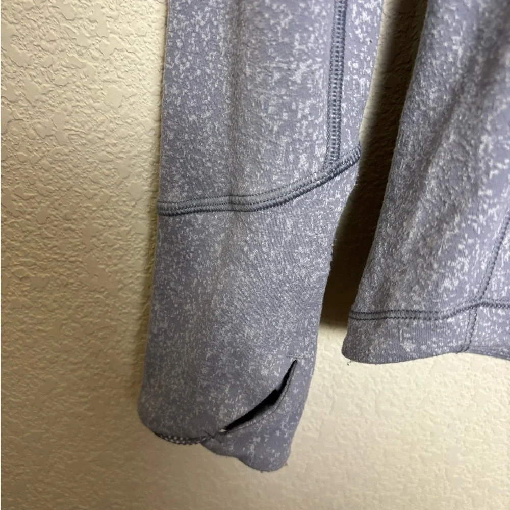 Lululemon Outrun Luon Suited Jacquard Arctic Grey Ice Running Top M 8-10